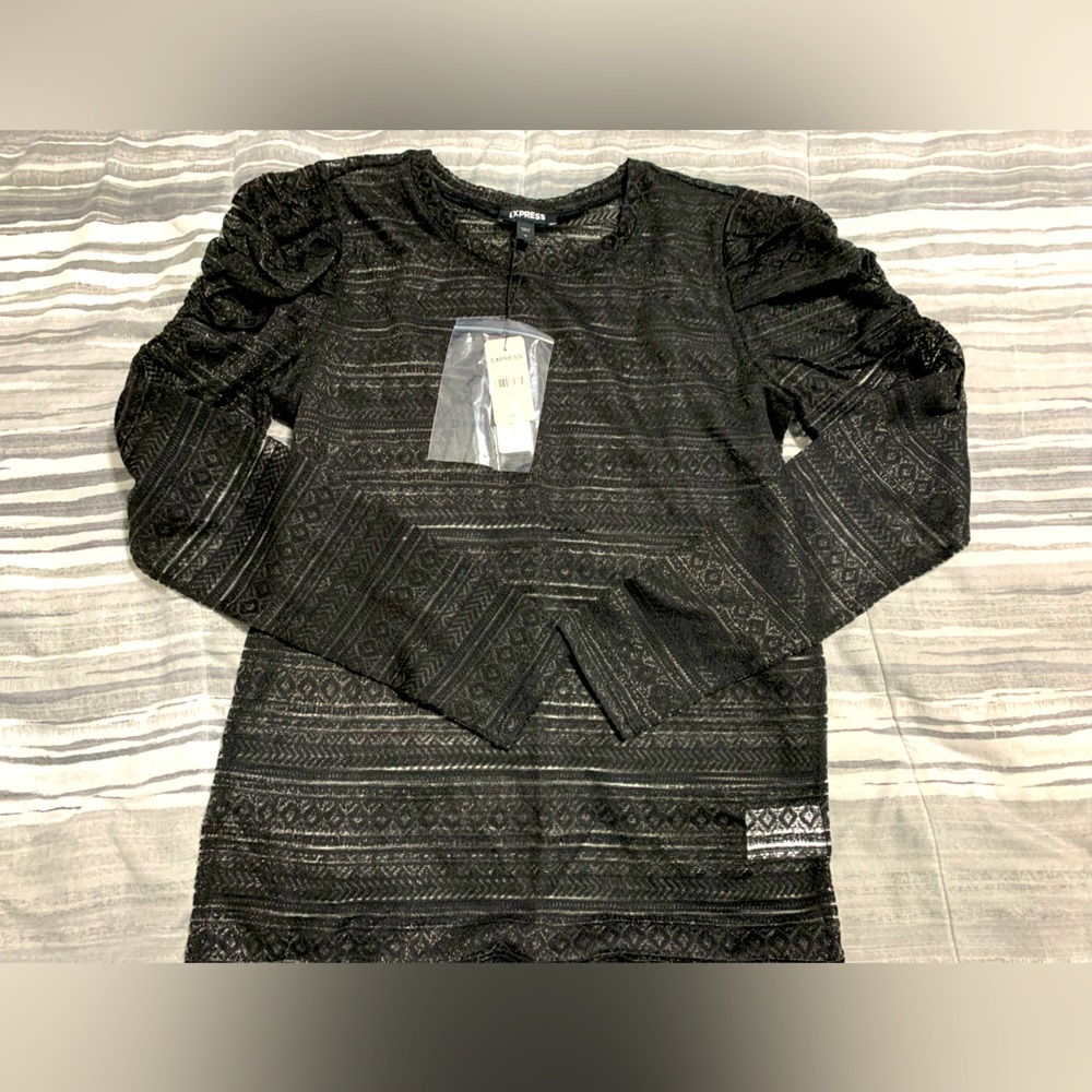 Express, NWT, sheer size medium, long sleeve